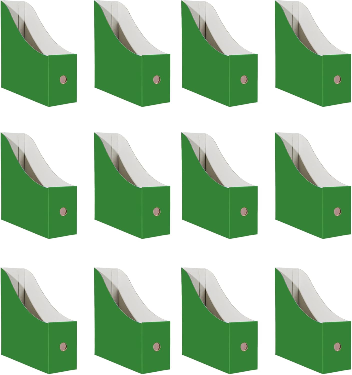 Green Cardboard Magazine File Holders
